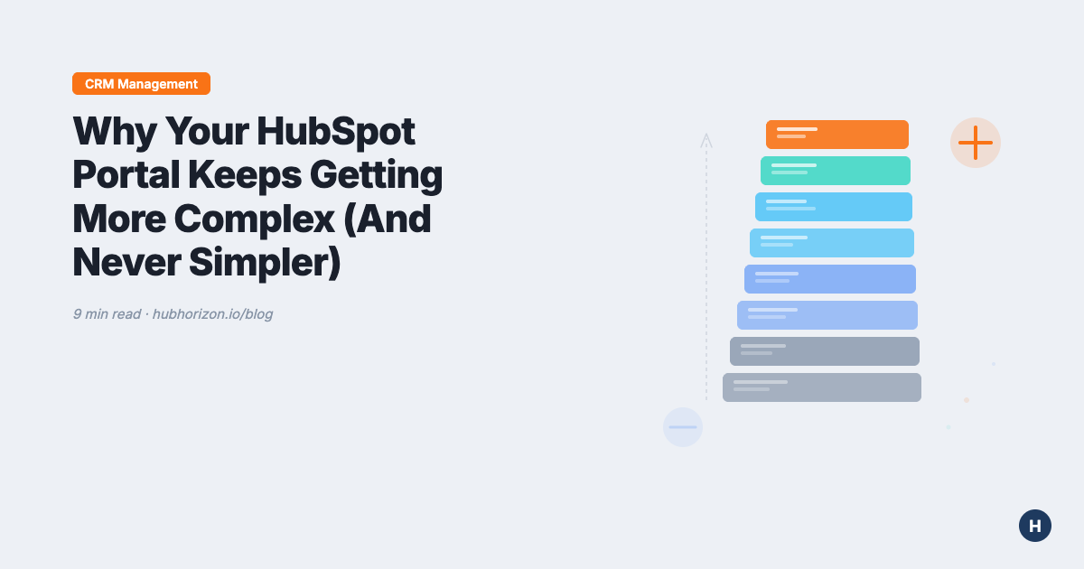 Why Your HubSpot Portal Keeps Getting More Complex (And Never Simpler)